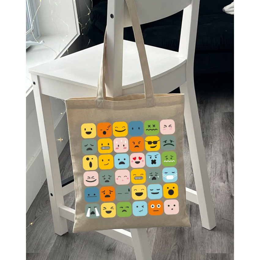 Екошопер BookOpt BK4101 Смайлики бежевий