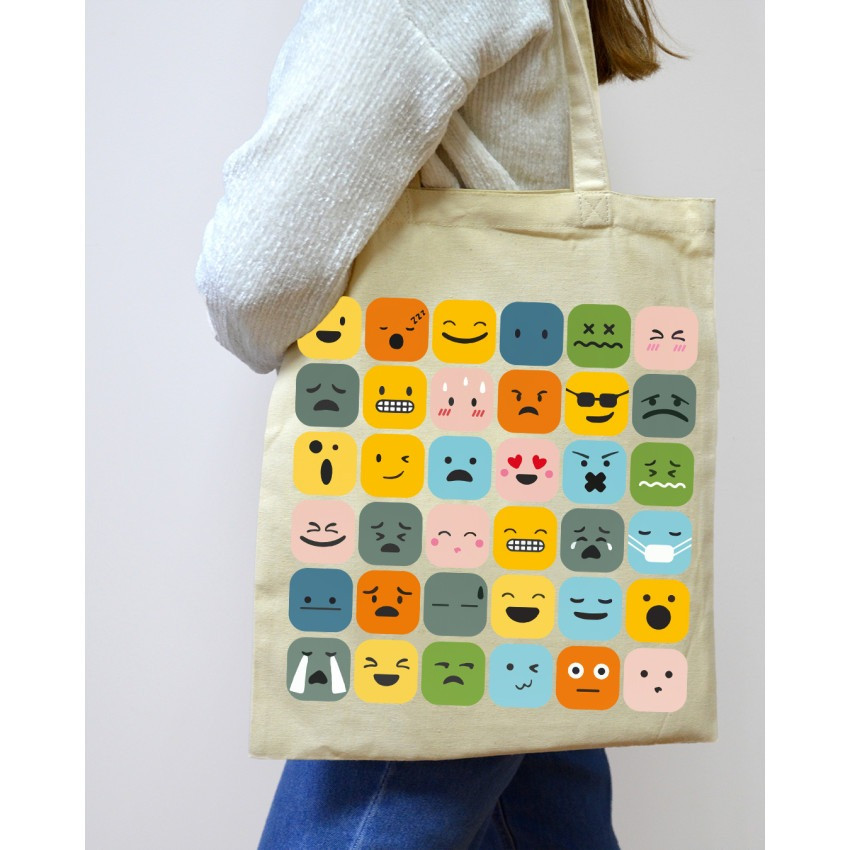 Екошопер BookOpt BK4101 Смайлики бежевий