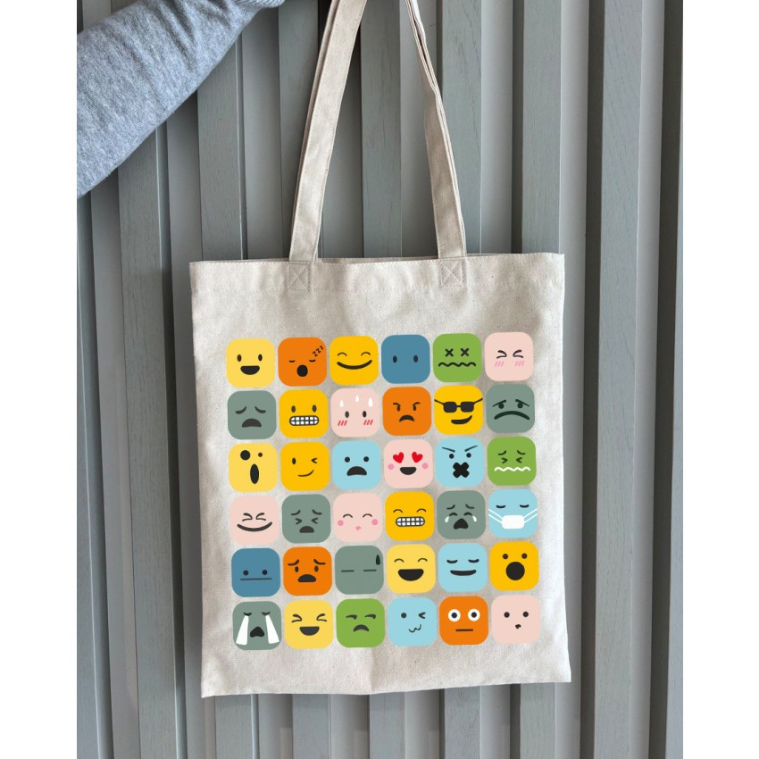 Екошопер BookOpt BK4101 Смайлики бежевий