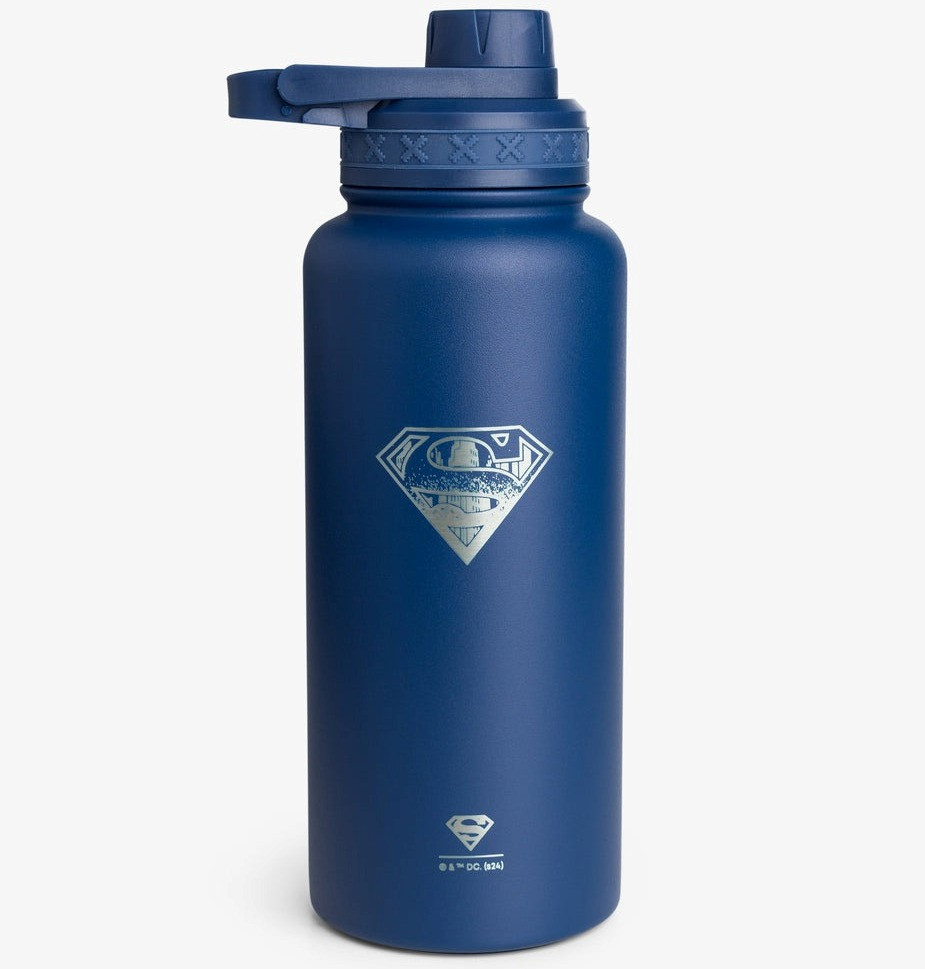 Пляшка для води металева з подвійною вакуумною ізоляцією Bohtal Insulated Bottle 960 ml/32 oz Blue Superman