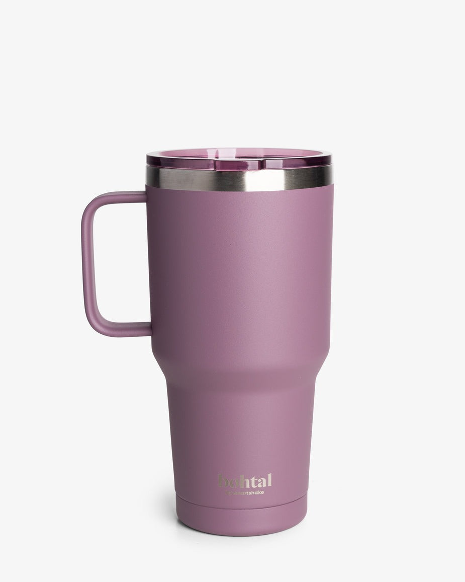 Стакан (ізольована чашка) SmartShake з ручкою з нержавіючої сталі Tumbler Plum 900 ml