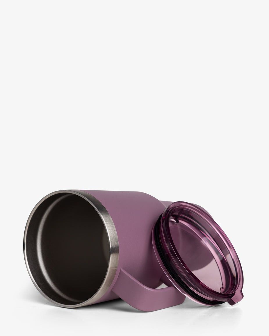 Стакан (ізольована чашка) SmartShake з ручкою з нержавіючої сталі Tumbler Plum 900 ml