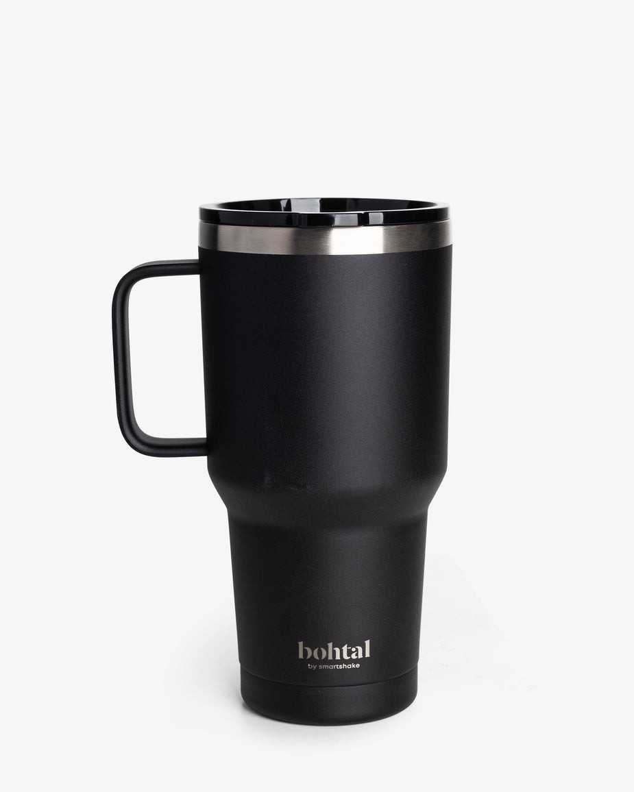 Стакан (ізольована чашка) SmartShake з ручкою з нержавіючої сталі Tumbler Black 900 ml