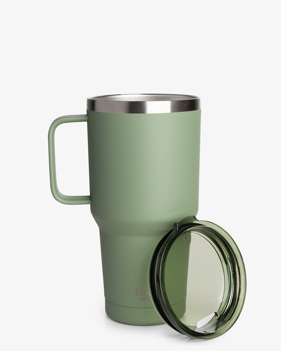 Стакан (ізольована чашка) SmartShake з ручкою з нержавіючої сталі Tumbler Green 900 ml