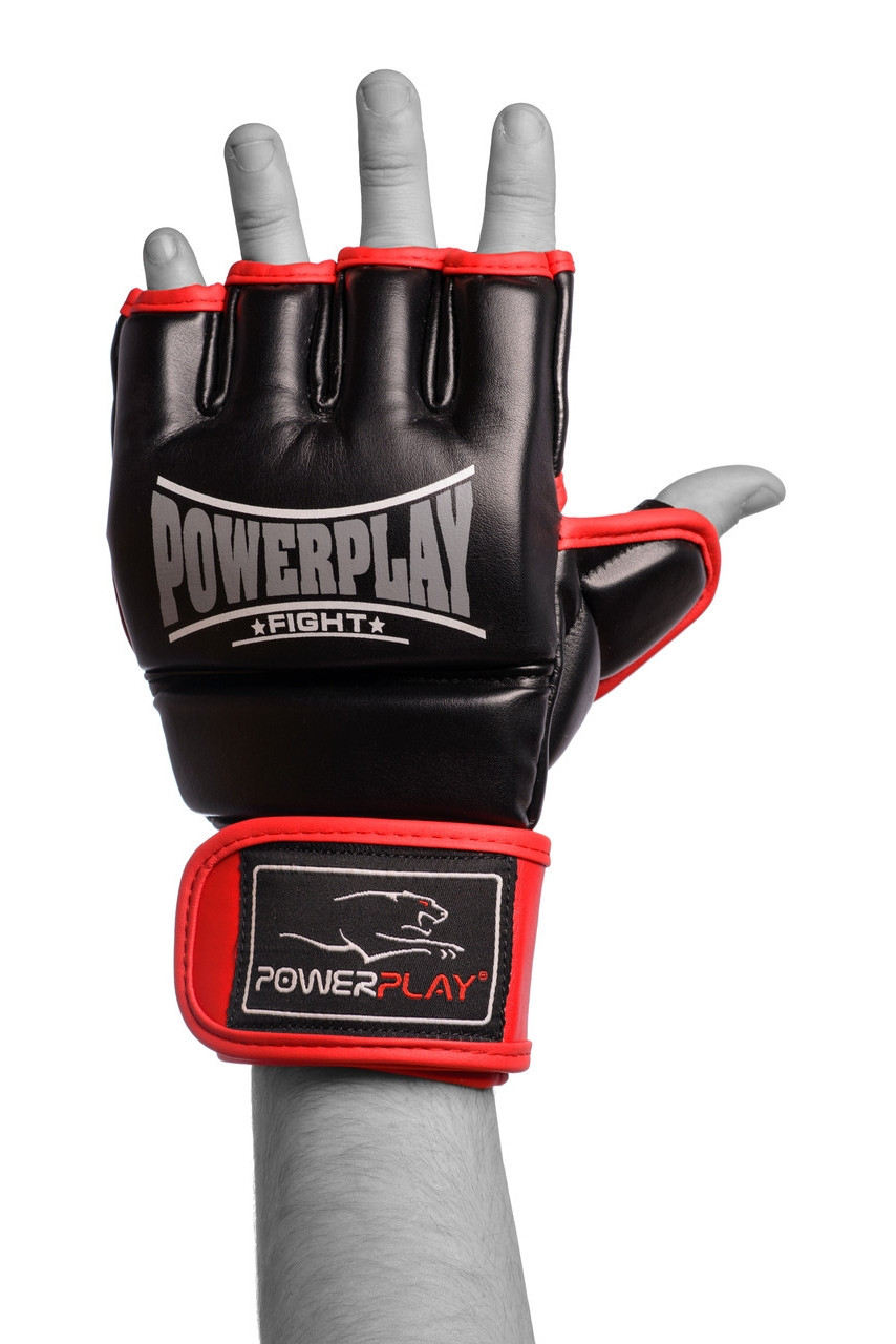 Рукавиці для MMA PowerPlay 3058 Чорно-Червоні XL