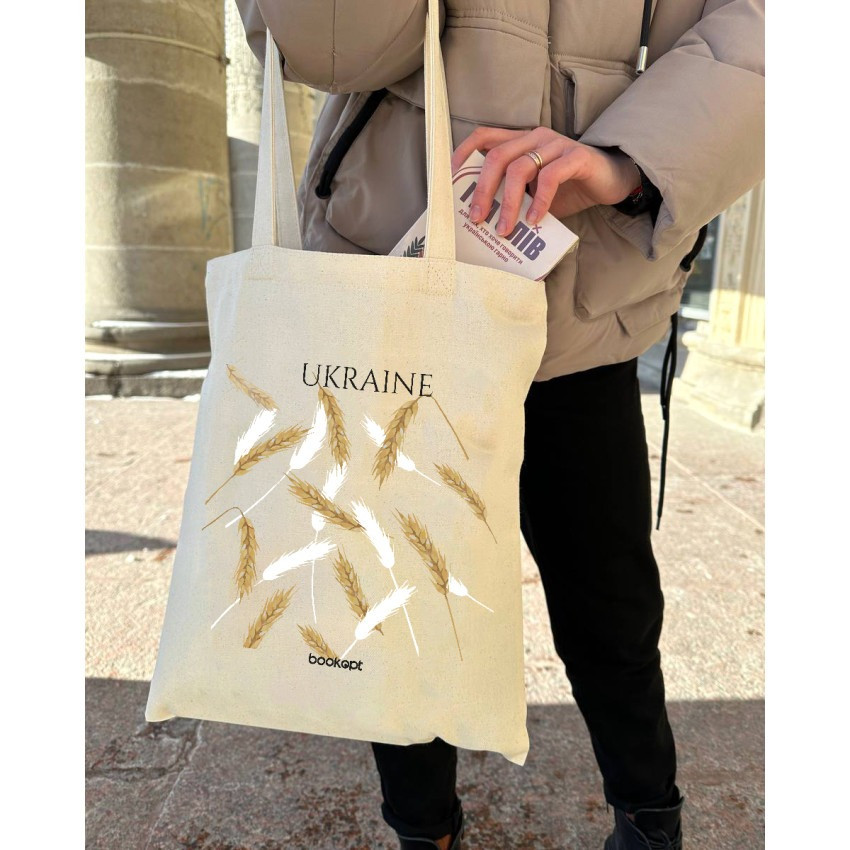 Екошопер BookOpt BK4007 Ukraine (Колоски) бежевий