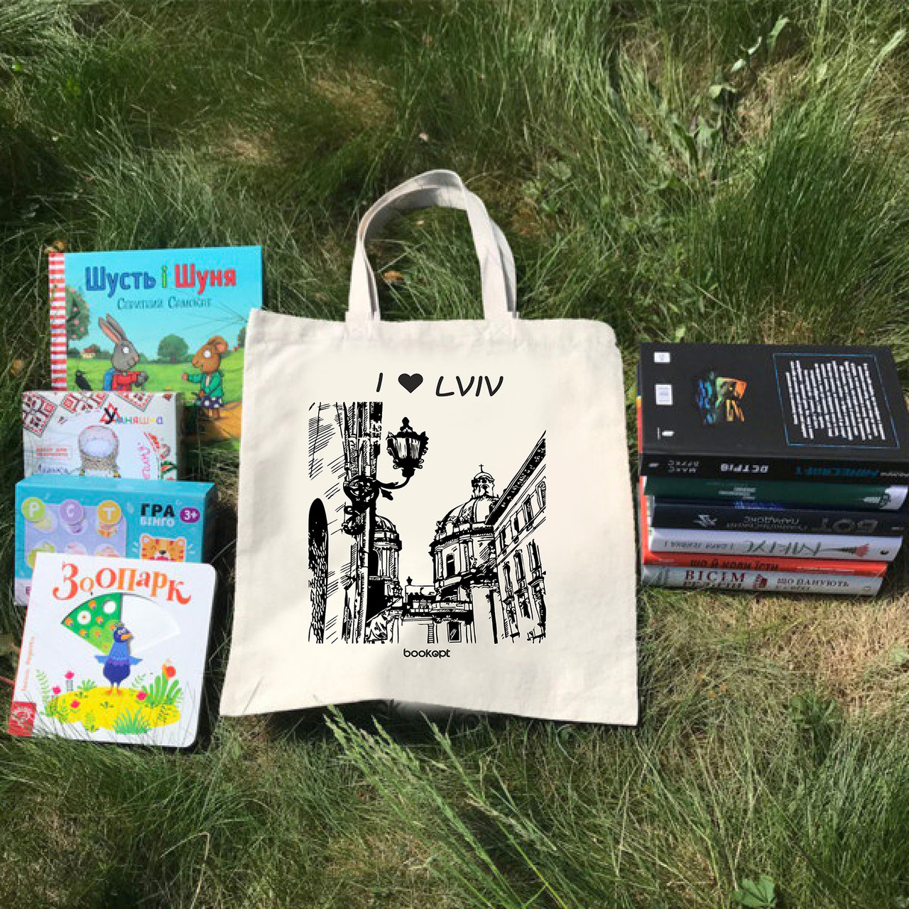 Екошопер BookOpt BK4017 I Love Lviv бежевий