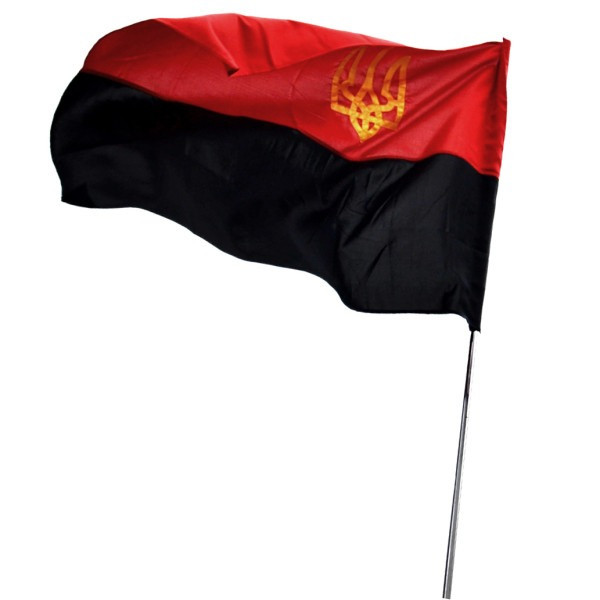 Прапор УПА габардин 90*135 з ТРИЗУБОМ BK3032