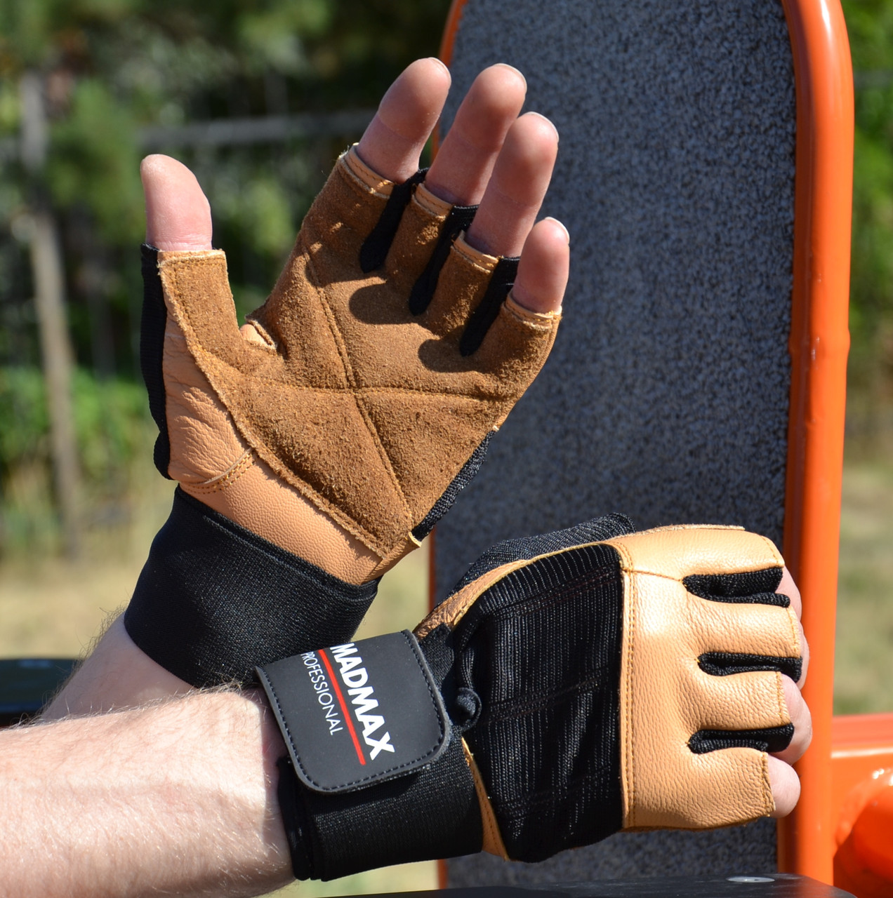 Рукавички для фітнесу MadMax MFG-269 Professional Brown M