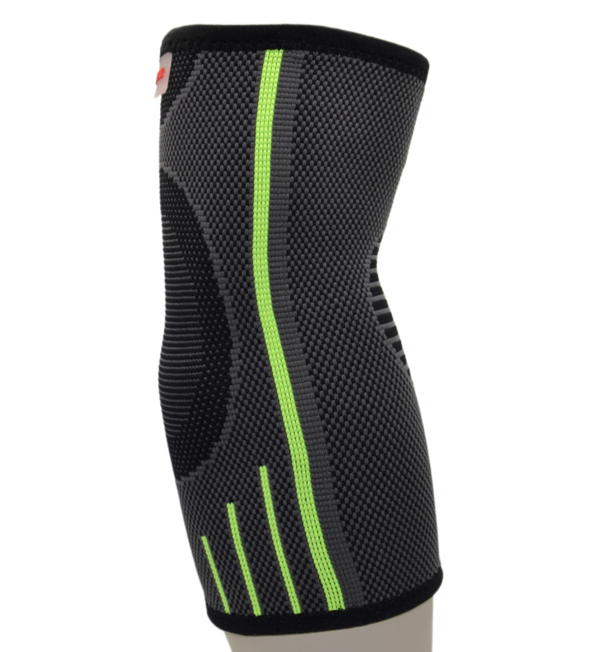 Компресійний налокітник MadMax MFA-283 3D Compressive elbow support Dark grey/Neon green (1шт.) L