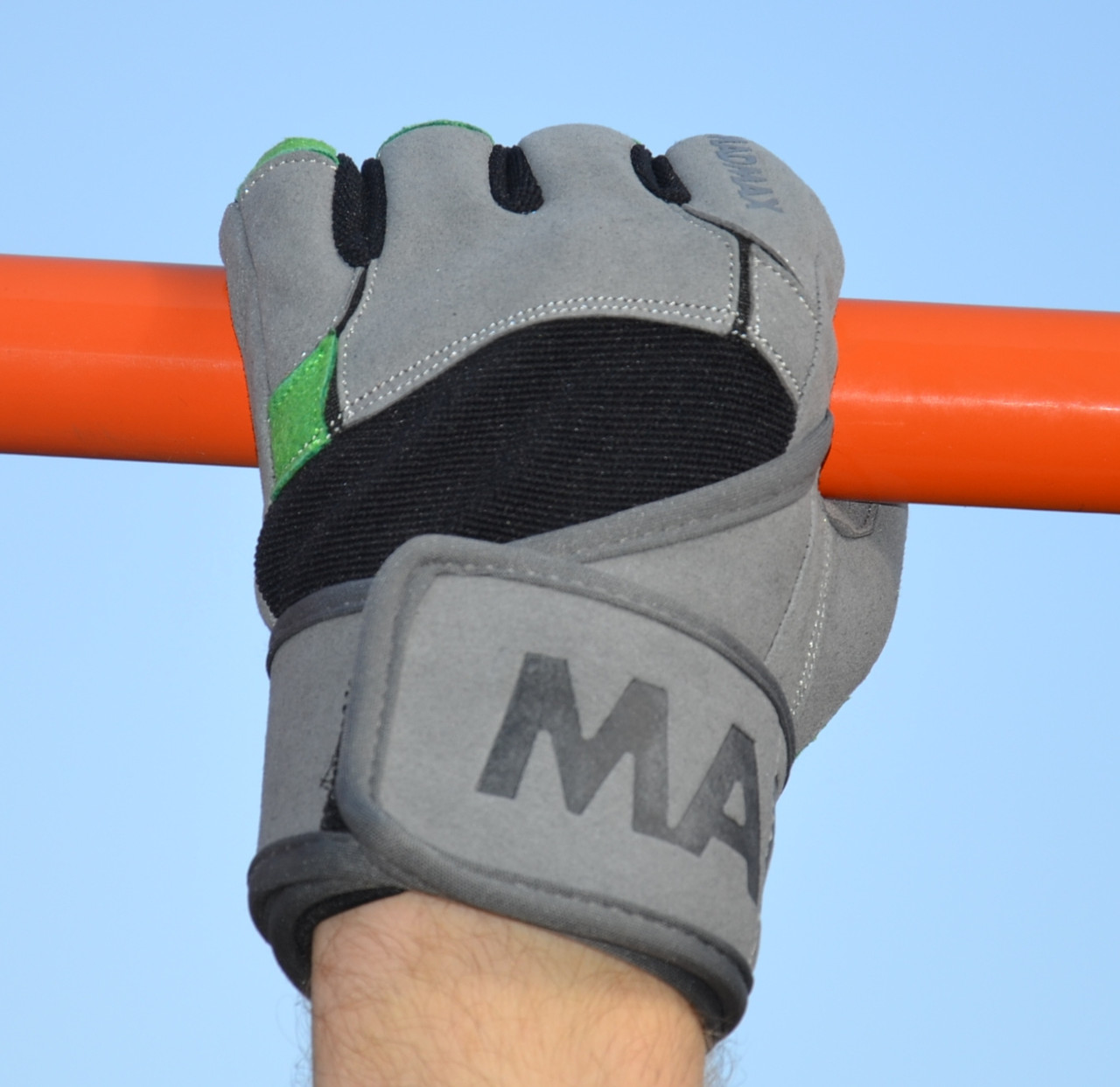 Рукавички для фітнесу MadMax MFG-860 Wild Grey/Green XXL