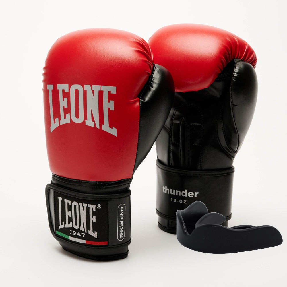 Боксерські рукавиці Leone GN383 THUNDER Red 10 унцій