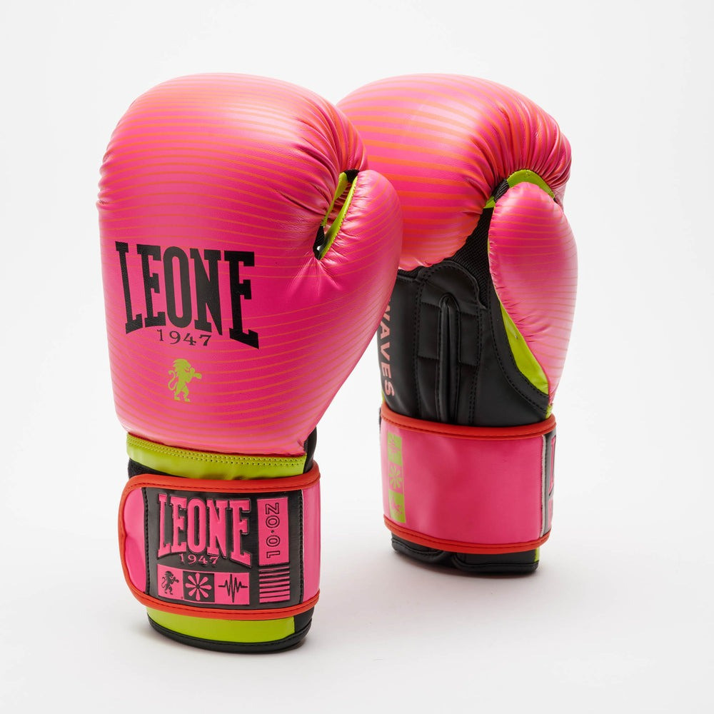 Боксерські рукавиці Leone GN313 WAVES Fuxia 10 унцій