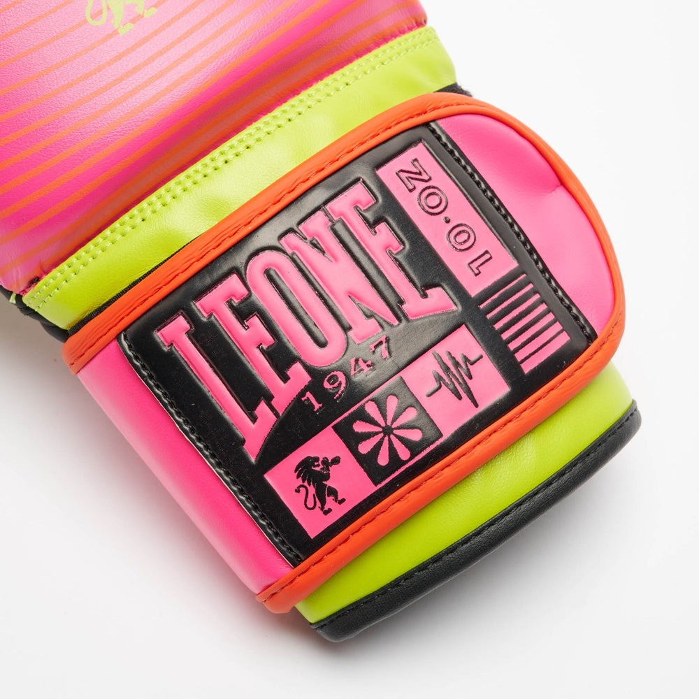 Боксерські рукавиці Leone GN313 WAVES Fuxia 10 унцій