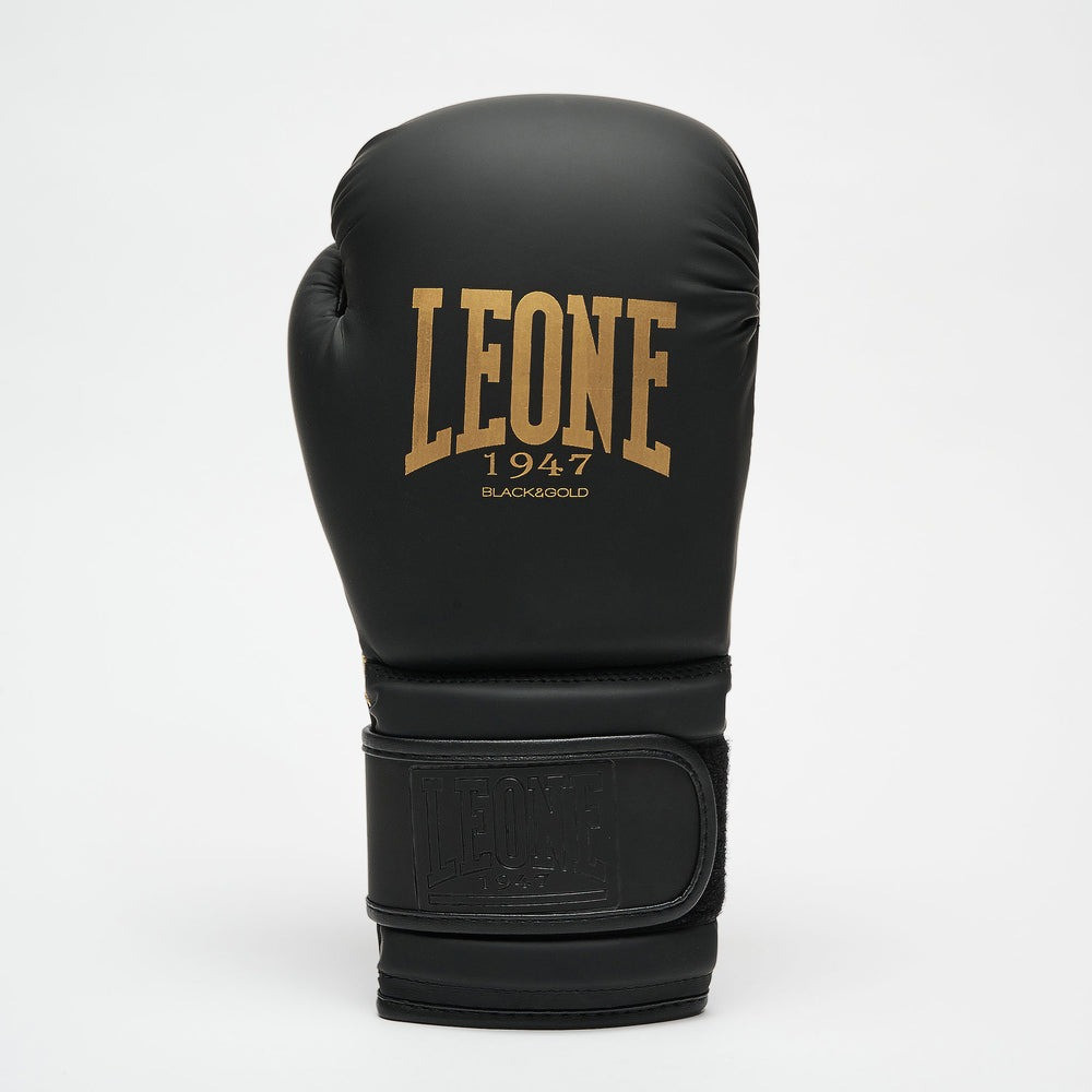 Боксерські рукавиці Leone GN059D Black/Gold 10 унцій