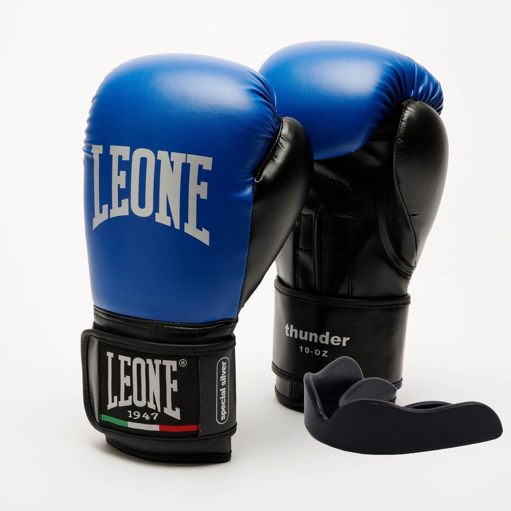Боксерські рукавиці Leone GN383 THUNDER Blue 10 унцій