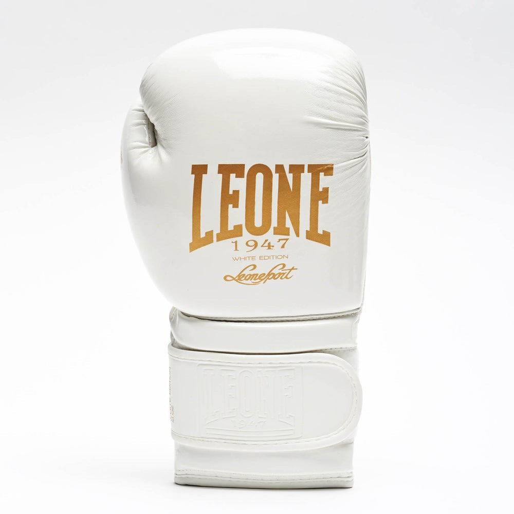 Боксерські рукавиці Leone GN059W White/Gold 10 унцій