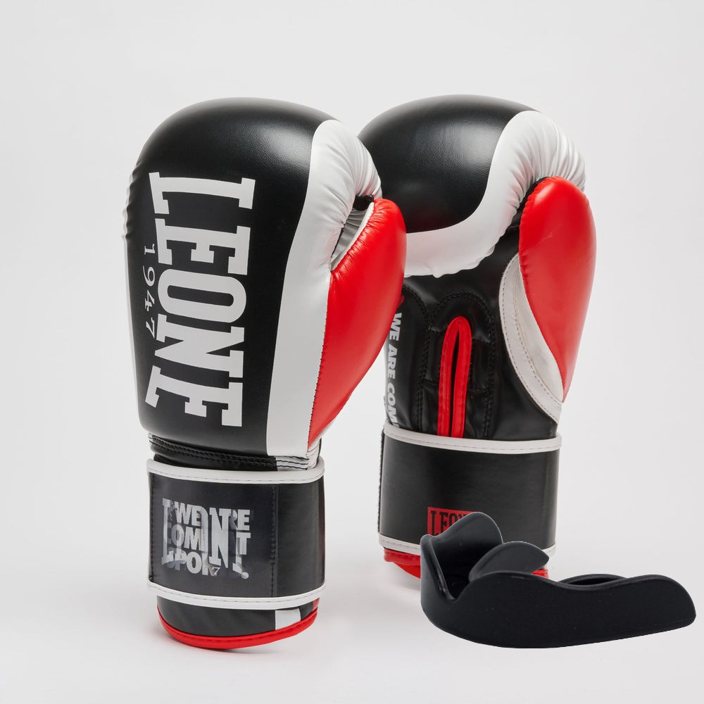 Боксерські рукавиці Leone GN333 LOGO WACS Black 16 унцій
