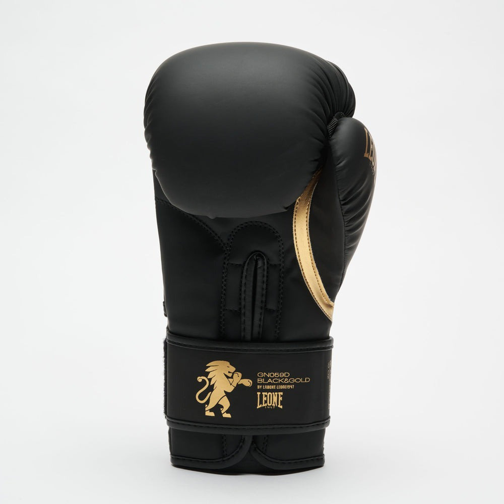 Боксерські рукавиці Leone GN059D Black/Gold 16 унцій