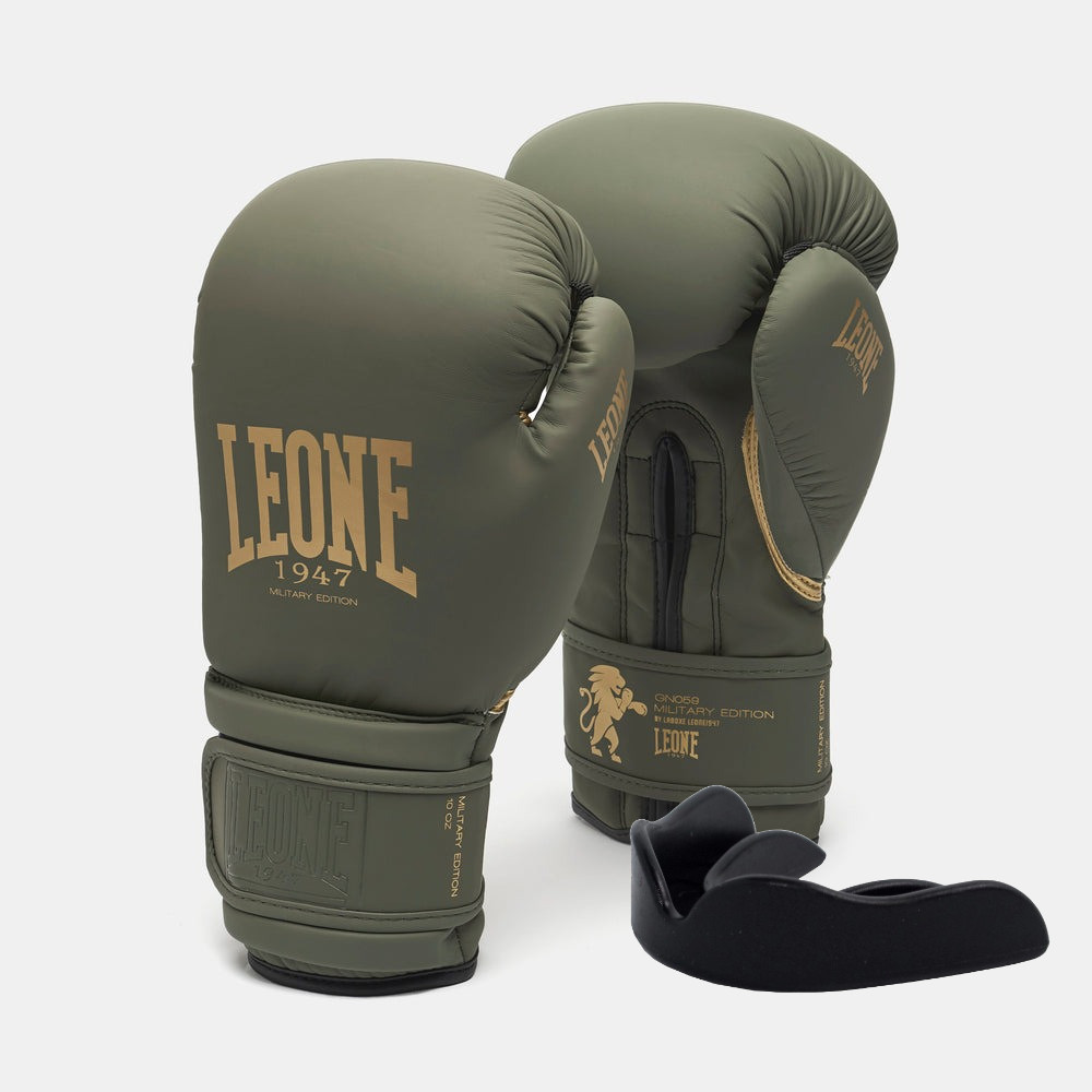 Боксерські рукавиці Leone GN059G MILITARY EDITION Green 16 унцій