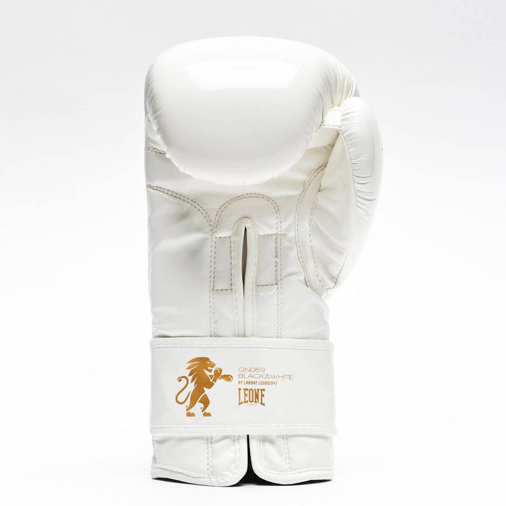 Боксерські рукавиці Leone GN059W White/Gold 12 унцій