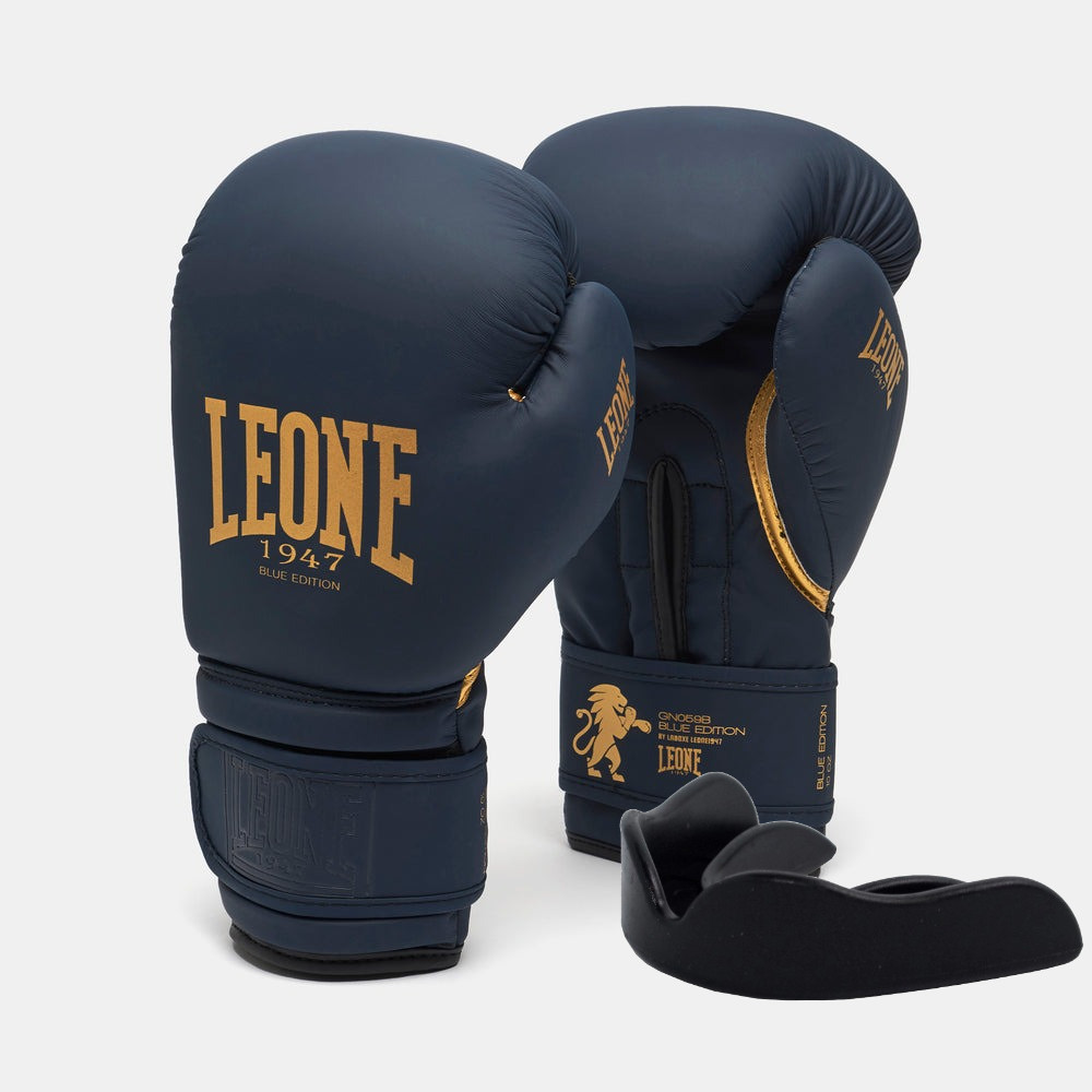 Боксерські рукавиці Leone GN059B Blue Edition 16 унцій