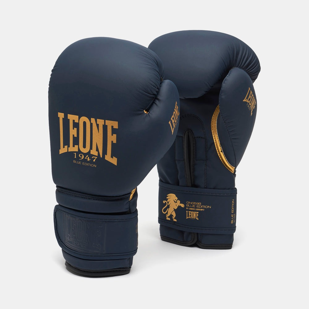 Боксерські рукавиці Leone GN059B Blue Edition 16 унцій
