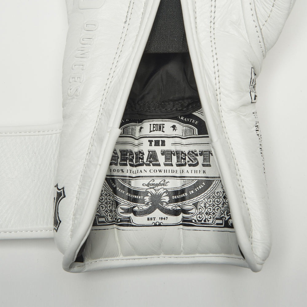 Боксерські рукавиці Leone GN111 THE GREATEST White 10 унцій