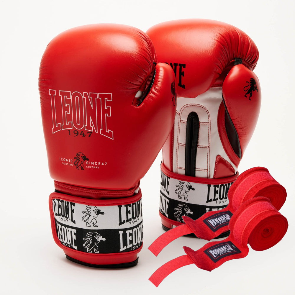 Боксерські рукавиці Leone GN208 ICONIC Red 10 унцій