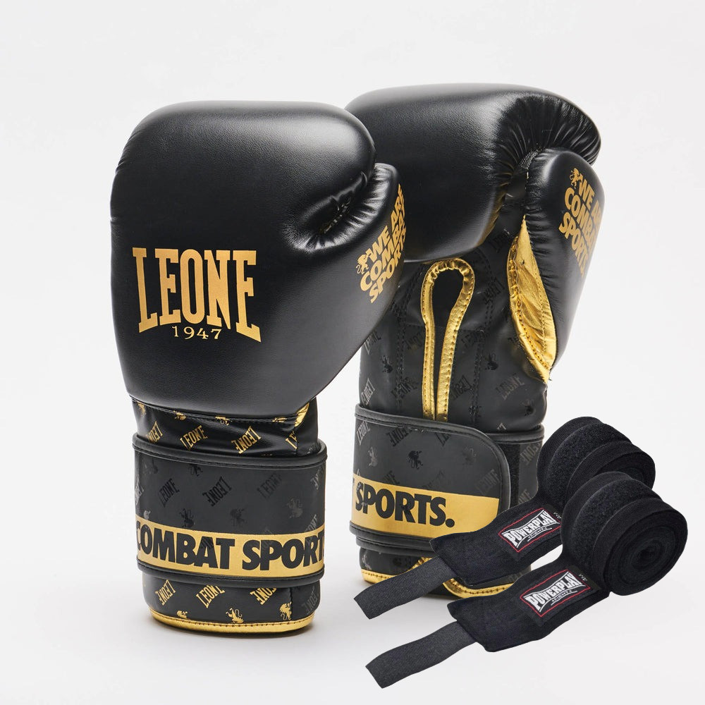 Боксерські рукавиці Leone GN220 DNA Black 10 унцій