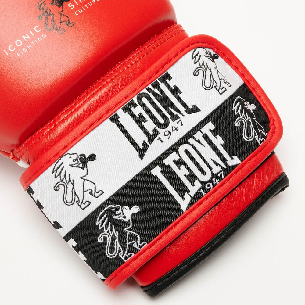 Боксерські рукавиці Leone GN208 ICONIC Red 14 унцій