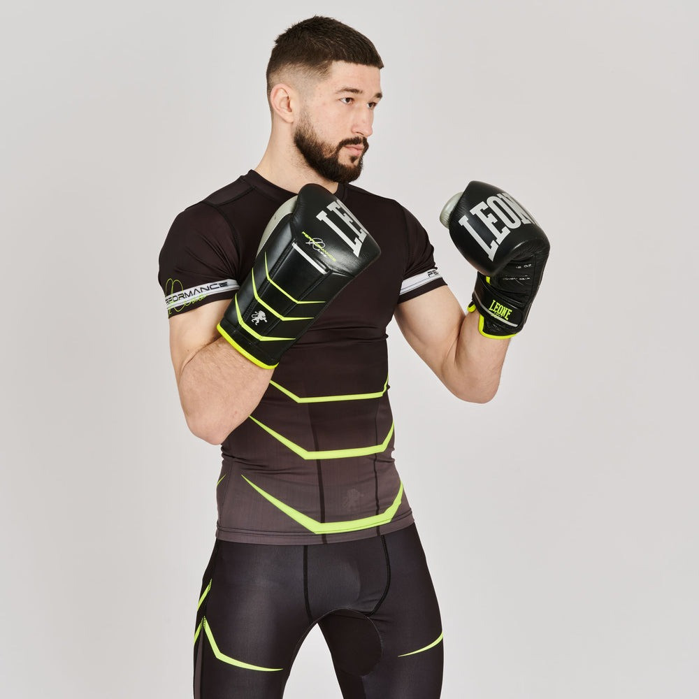 Боксерські рукавиці Leone GN110F REVO FLUO Black 14 унцій