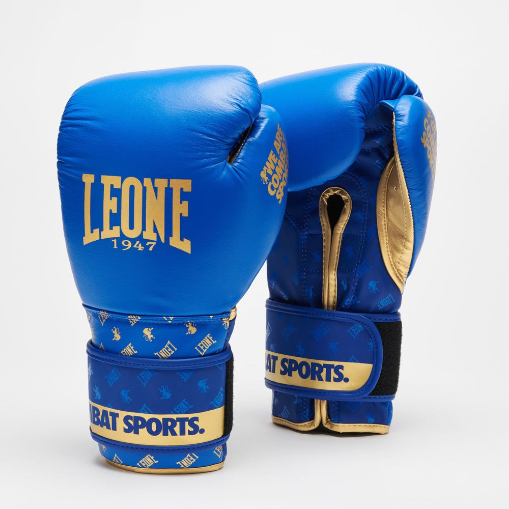 Боксерські рукавиці Leone GN220 DNA Blue 12 унцій