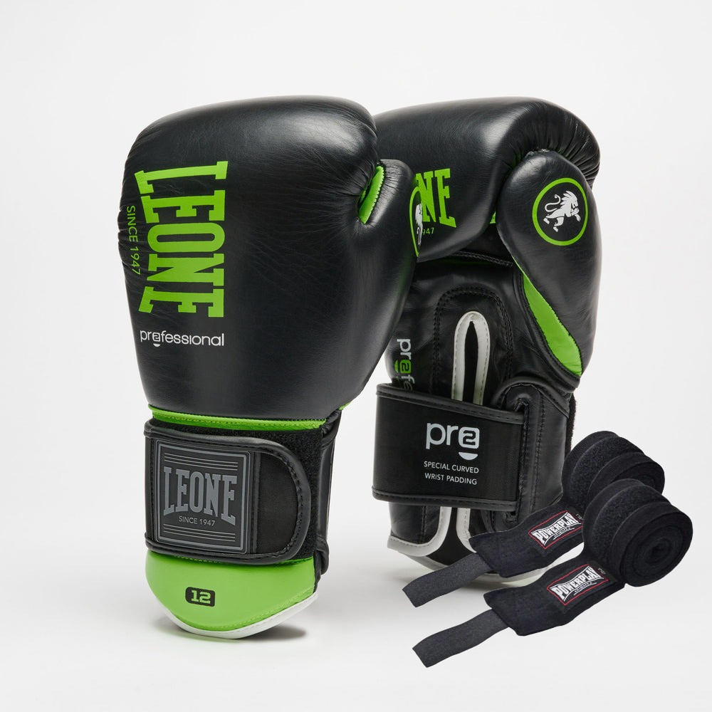 Боксерські рукавиці Leone GN115 PROFESSIONAL 2  Black 12 унцій