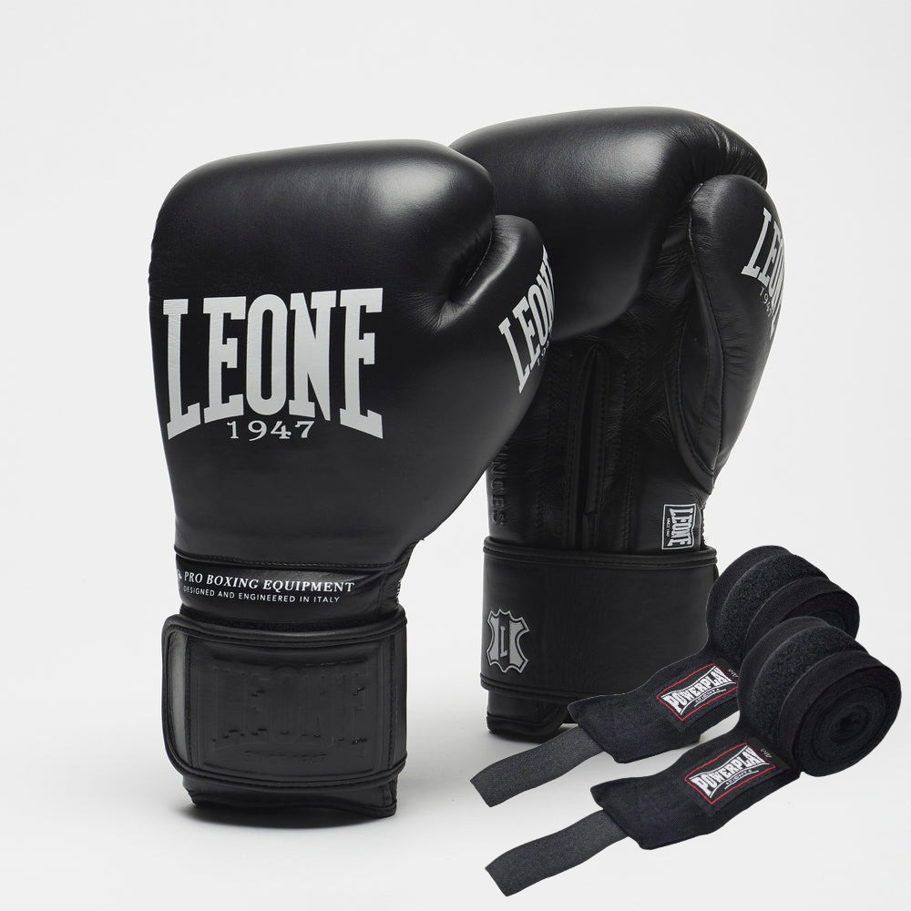 Боксерські рукавиці Leone GN111 THE GREATEST Black 14 унцій