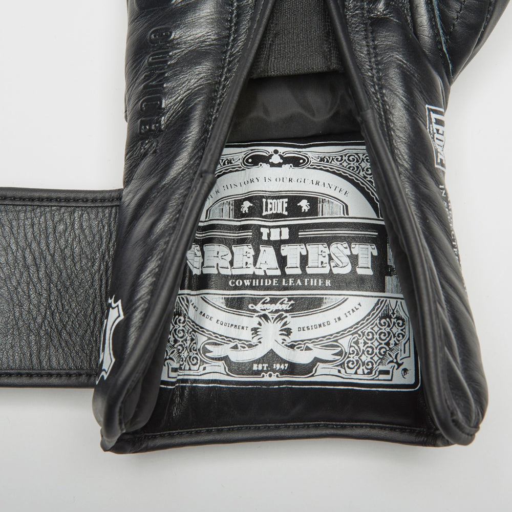 Боксерські рукавиці Leone GN111 THE GREATEST Black 14 унцій