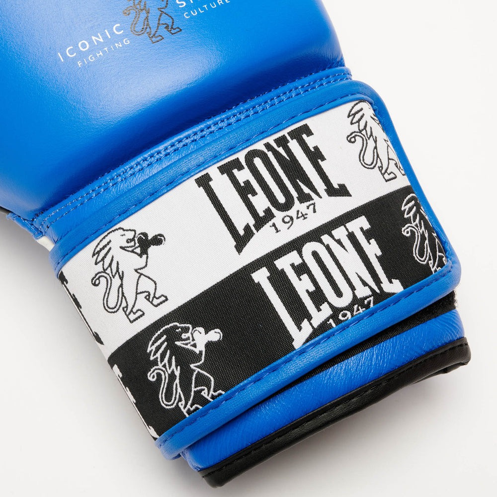 Боксерські рукавиці Leone GN208 ICONIC Blue 16 унцій