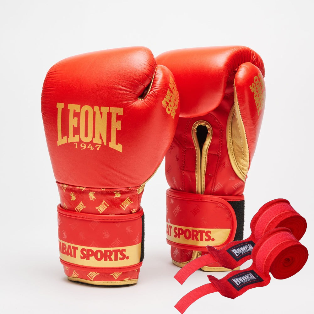 Боксерські рукавиці Leone GN220 DNA Red 14 унцій