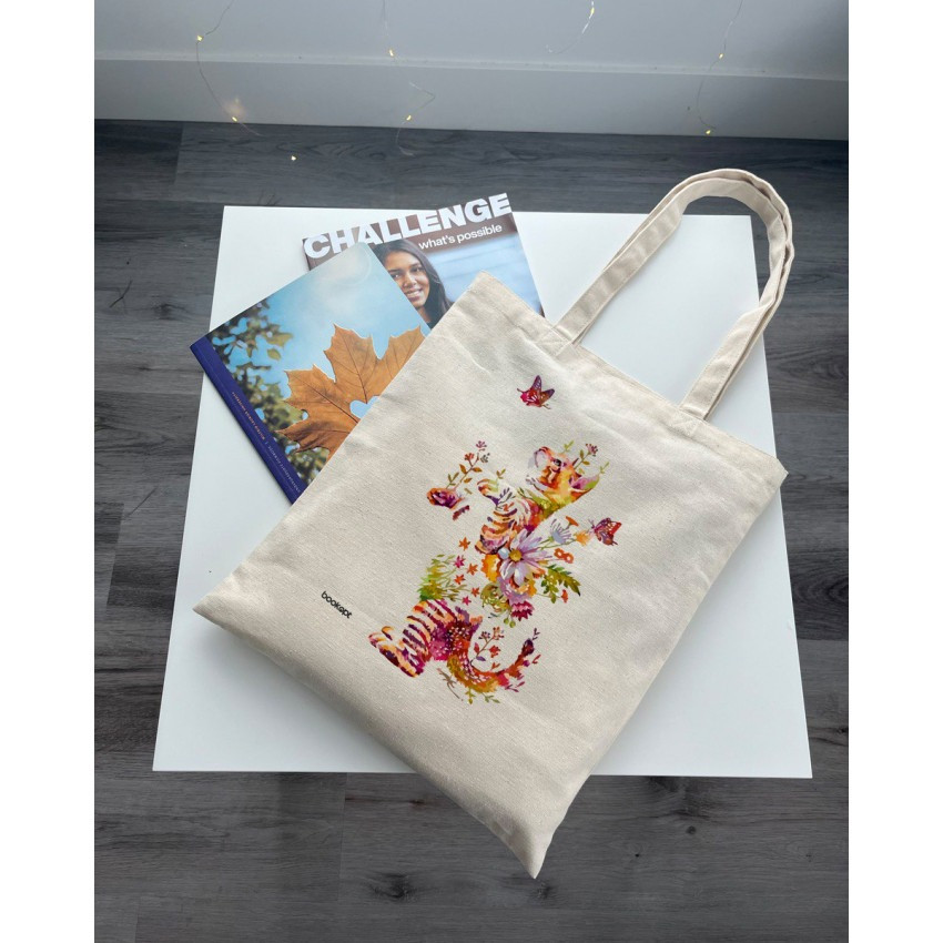 Екошопер BookOpt BK4050 Грайливий кіт з метеликом бежевий