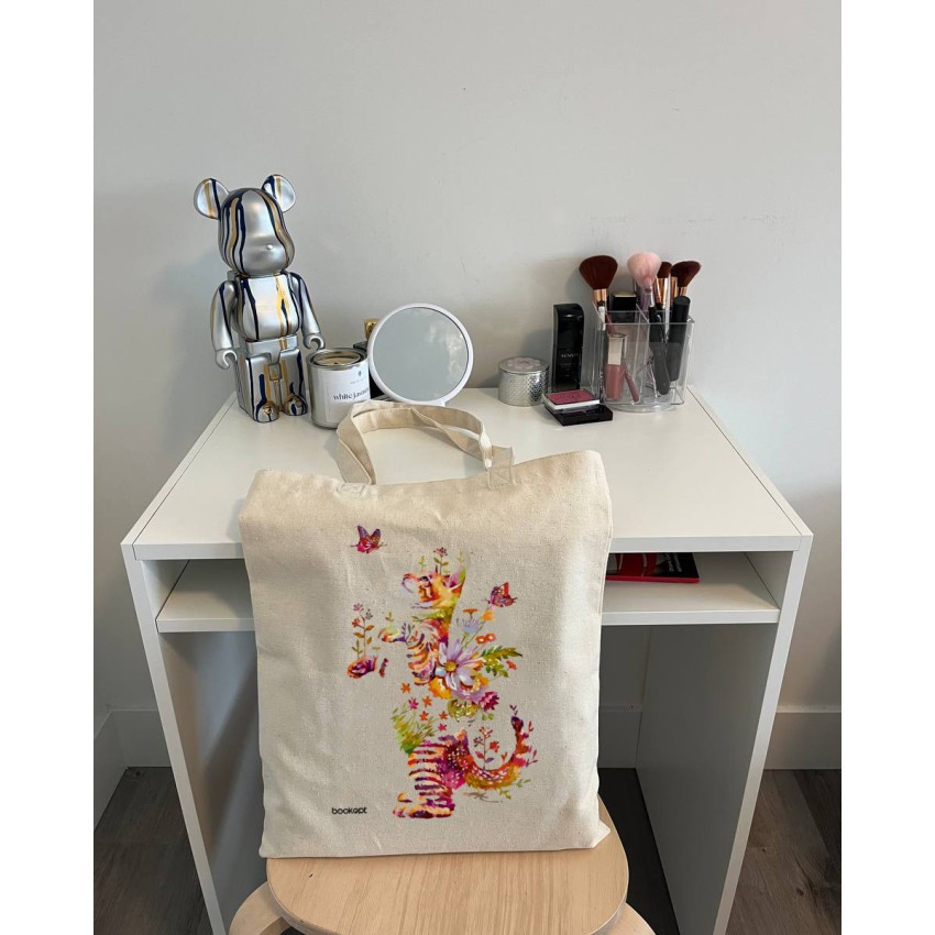 Екошопер BookOpt BK4050 Грайливий кіт з метеликом бежевий