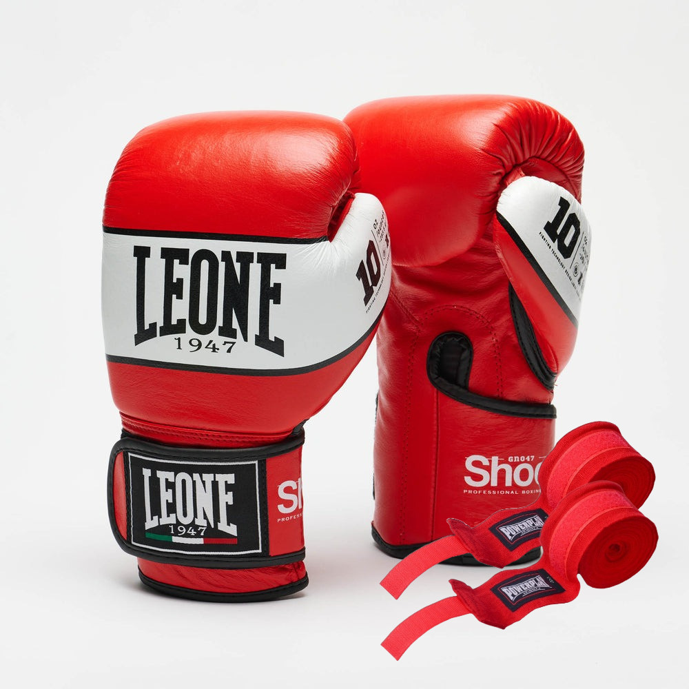 Боксерські рукавиці Leone GN047 SHOCK Red 12 унцій