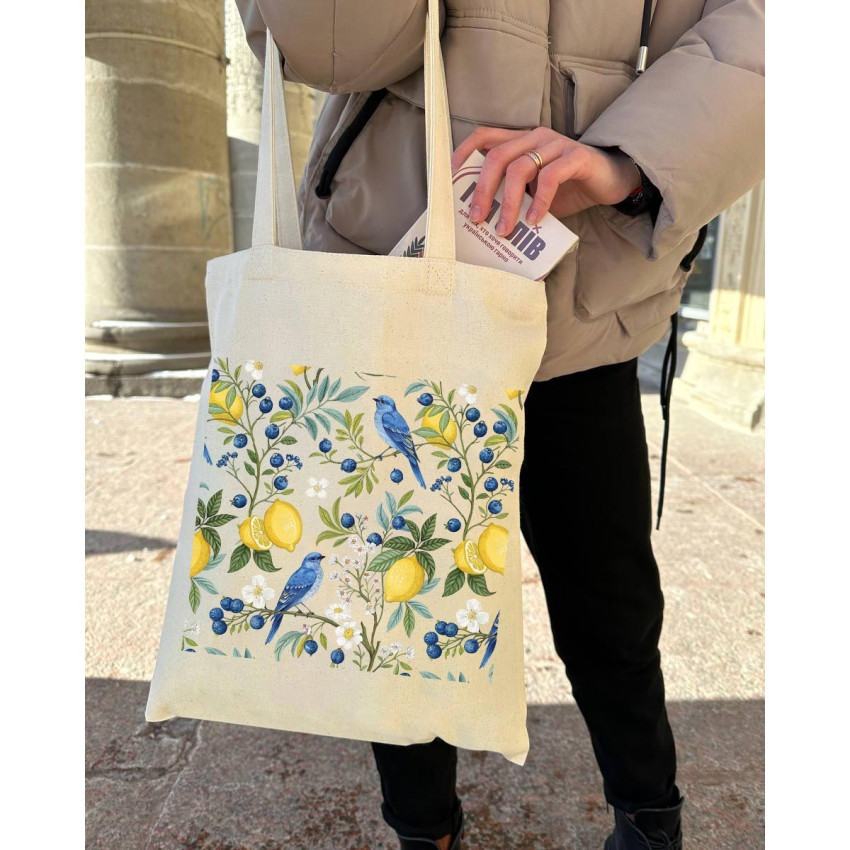 Екошопер BookOpt BK4102 Пташиний сад бежевий