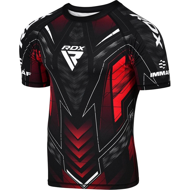 КОМПРЕСІЙНА СОРОЧКА З ПОЛОВИННИМ РУКАВОМ IMMAF-1-RED-L