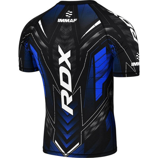 КОМПРЕСІЙНА СОРОЧКА З ПОЛОВИННИМ РУКАВОМ IMMAF-1-BLUE-S