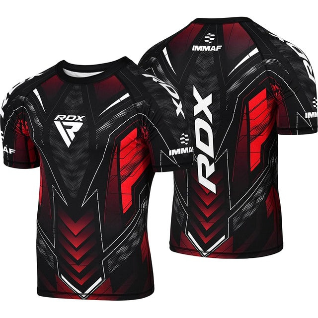 КОМПРЕСІЙНА СОРОЧКА З ПОЛОВИННИМ РУКАВОМ IMMAF-1-RED-S