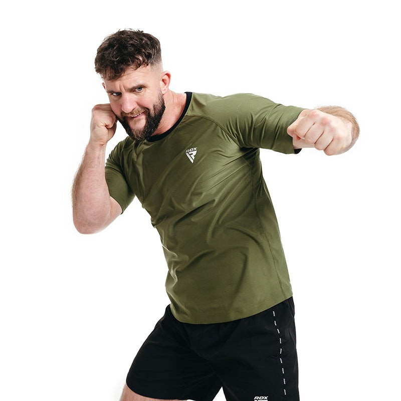 Чоловіча футболка RDX M1 з ефектом сауни Army Green L