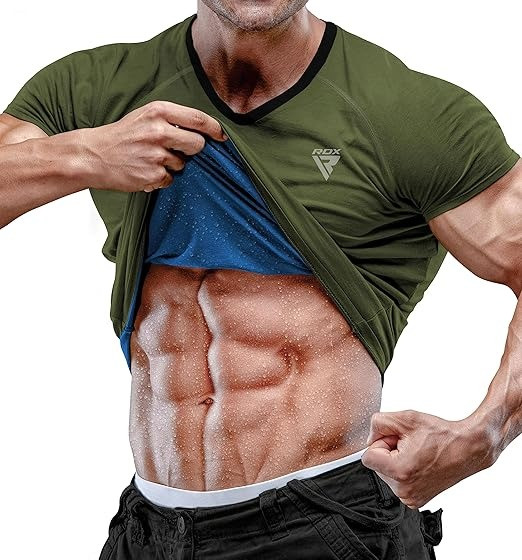 Чоловіча футболка RDX M1 з ефектом сауни Army Green L
