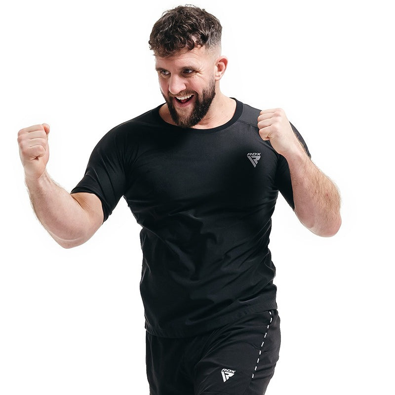 Чоловіча футболка RDX M1 з ефектом сауни Black M