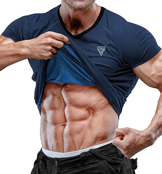 Чоловіча футболка RDX M1 з ефектом сауни Navy Blue L