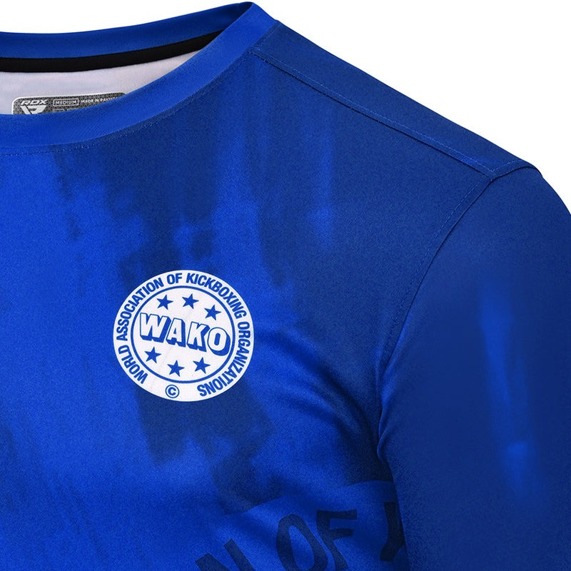 Спортивна футболка RDX WAKO T1 з короткими рукавами Blue S